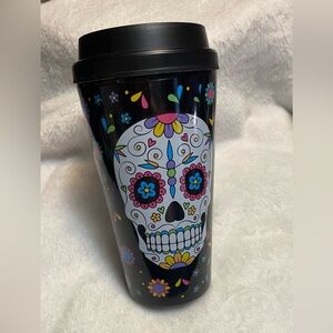 💀☠️-Sugar Skull Cup with Lid-☠️💀
